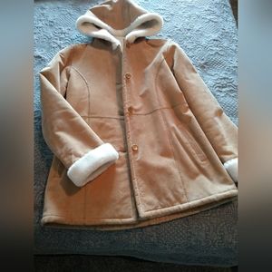 Suede lined coat